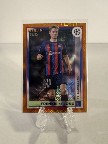 Frenkie de Jong 2022 Topps Merlin Chrome Orange Mojo Refractor /25