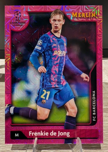 Frenkie de Jong 2021 Topps Merlin Chrome Pink Mojo /275