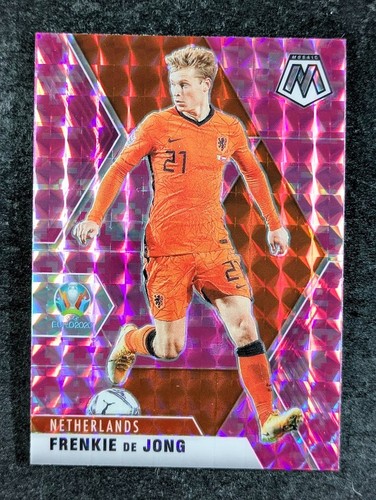 Frenkie de Jong 2021 Panini Mosaic UEFA Euro Pink Camo Prizm