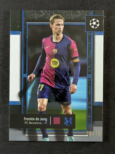 Frenkie de Jong 2024 Topps Museum Collection UEFA Sapphire /75