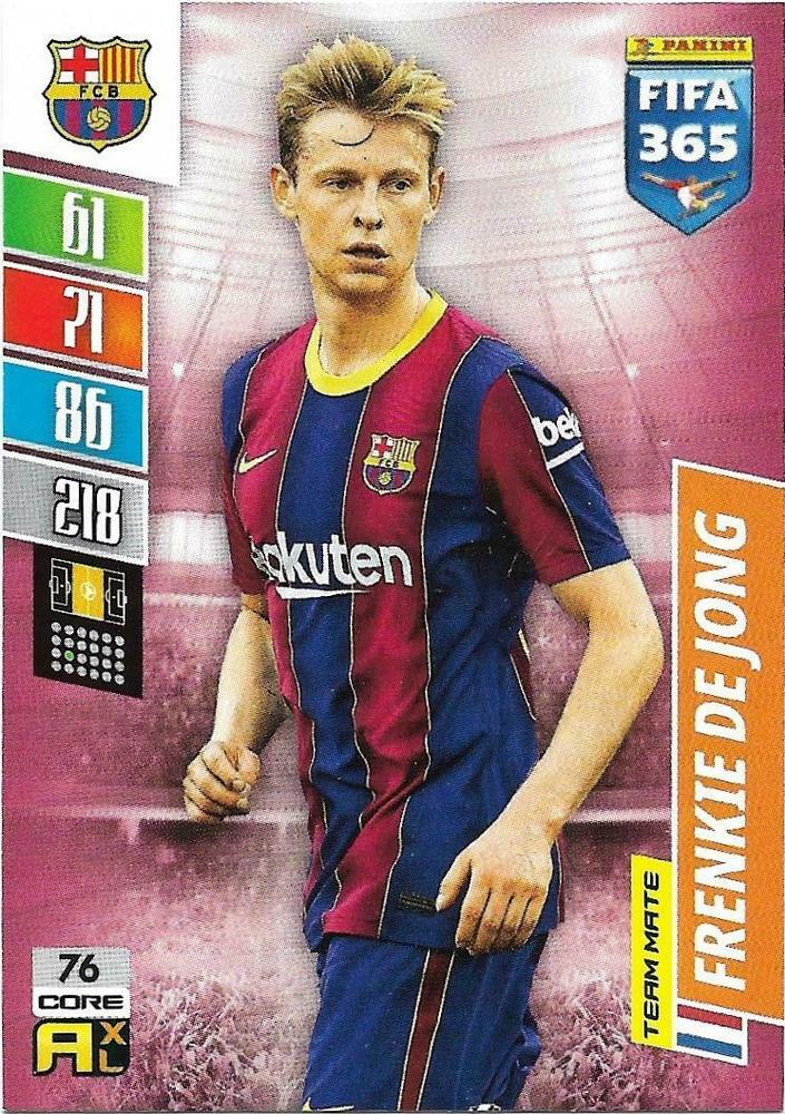 Frenkie de Jong 2022 Panini Adrenalyn XL FIFA 365
