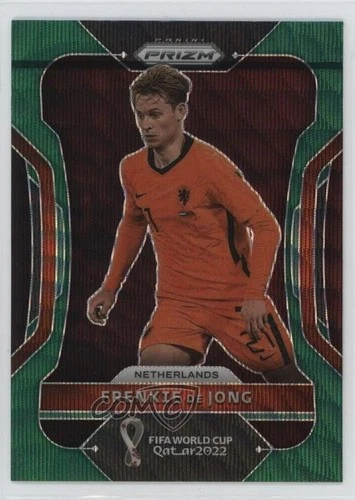 Frenkie de Jong 2022 Panini Prizm World Cup Green Wave Prizm
