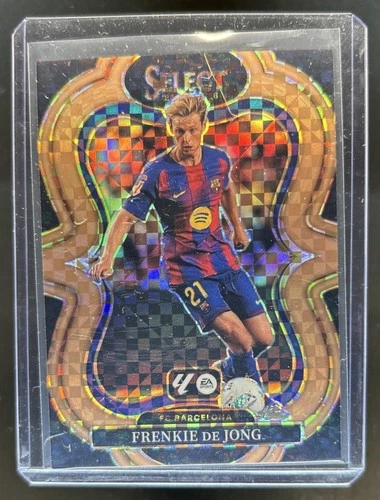 Frenkie de Jong 2025 Panini Select Bronze Checker Prizm /99