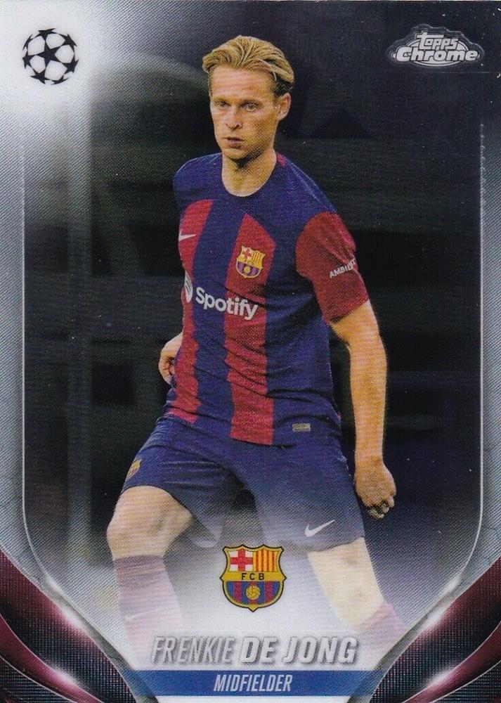 Frenkie de Jong 2023 Topps Chrome UEFA Club Competitions