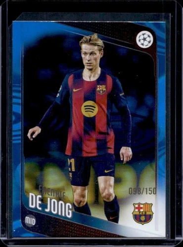 Frenkie de Jong 2025 Topps UEFA Blue Raindrops /150