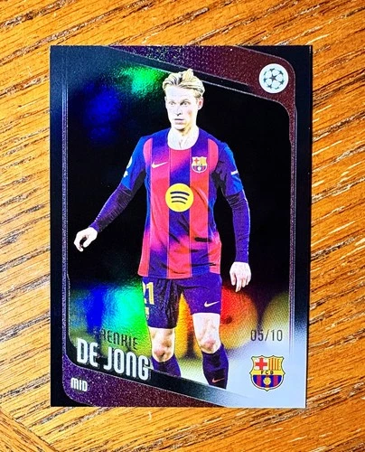 Frenkie de Jong 2025 Topps UEFA Club Competitions Black Foil /10