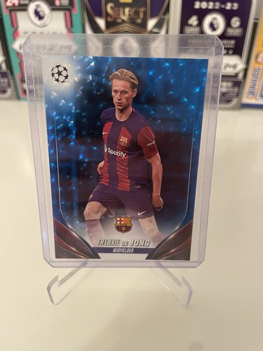 Frenkie de Jong 2023 Topps UEFA Club Competitions Blue Icy Foil /75