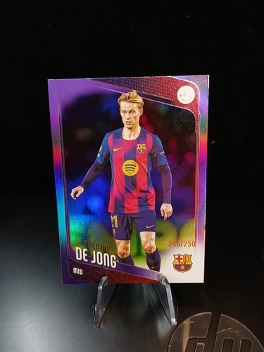 Frenkie de Jong 2025 Topps UEFA Club Competitions Purple Foil /250