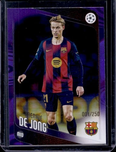 Frenkie de Jong 2025 Topps UEFA Purple Raindrops /250