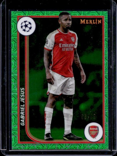 Gabriel Jesus 2023 Topps Chrome Merlin Green Refractor /99