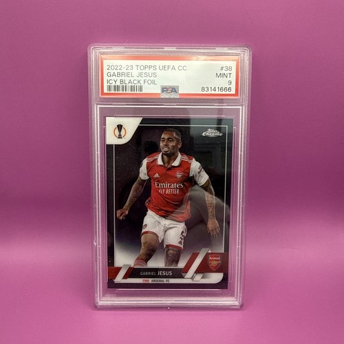 Gabriel Jesus 2022 Topps Chrome UEFA Toppsfractor Icy Black /10