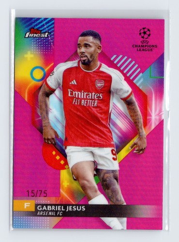 Gabriel Jesus 2024 Topps Finest Pink Refractor /75