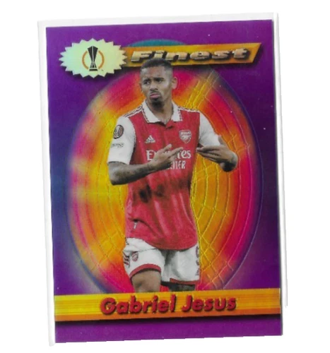Gabriel Jesus 2023 Topps Finest Viola Rifrattore /15