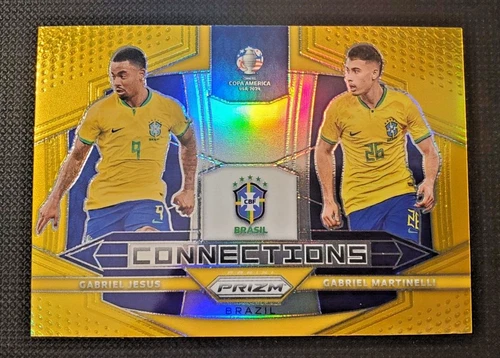 Gabriel Jesus, Martinelli 2024 Panini Prizm Copa America Gold /10