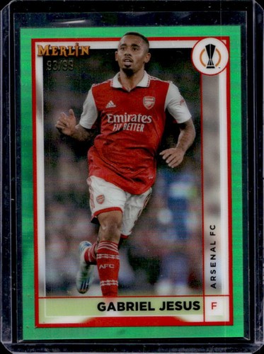 Gabriel Jesus 2022 Topps Merlin Chrome Green Refractor /99