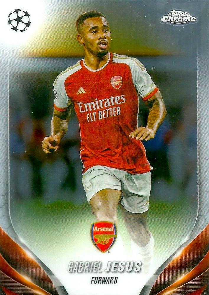 Gabriel Jesus 2023 Topps Chrome UEFA Club Competitions