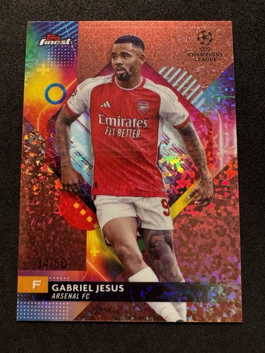 Gabriel Jesus 2023 Topps UCC Finest Parallel /50