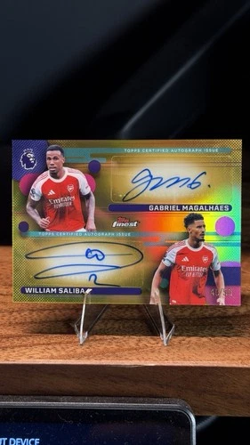 Gabriel Magalhaes / William Saliba 2025 Topps Finest Gold /50