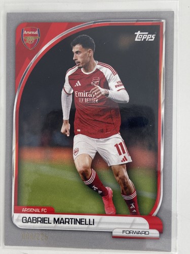 Gabriel Martinelli 2025 Topps Arsenal Parallel 9/225