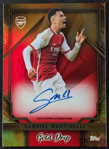 Gabriel Martinelli 2023 Topps Arsenal Team Red Gold 5/5