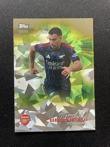 Gabriel Martinelli 2025 Topps Arsenal Team Set Cracked Ice /49