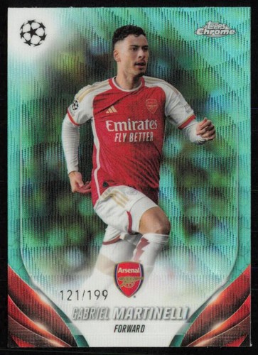 Gabriel Martinelli 2023 Topps Chrome Aqua Wave Refractor /199