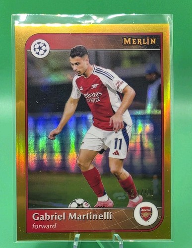 Gabriel Martinelli 2025 Topps Chrome Merlin Gold Refractor /50