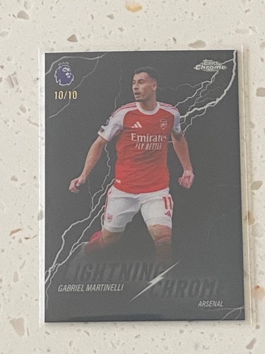Gabriel Martinelli 2026 Topps Chrome Premier League Lightning Chrome /10