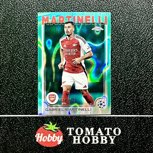 Gabriel Martinelli 2024 Topps Chrome UEFA Aqua Lava Refractor /199