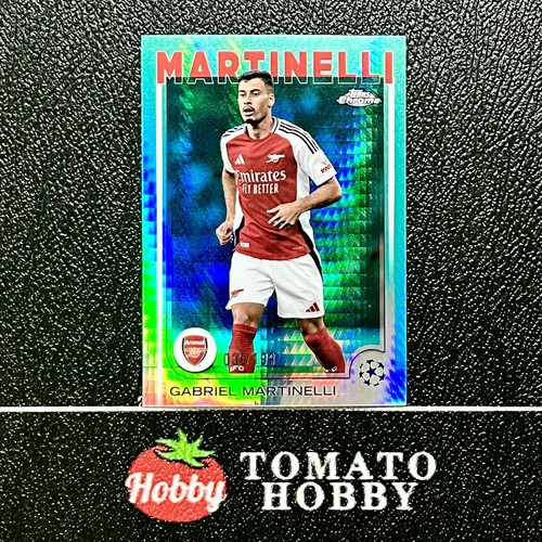 Gabriel Martinelli 2024 Topps Chrome UEFA Aqua Prism Refractor /199
