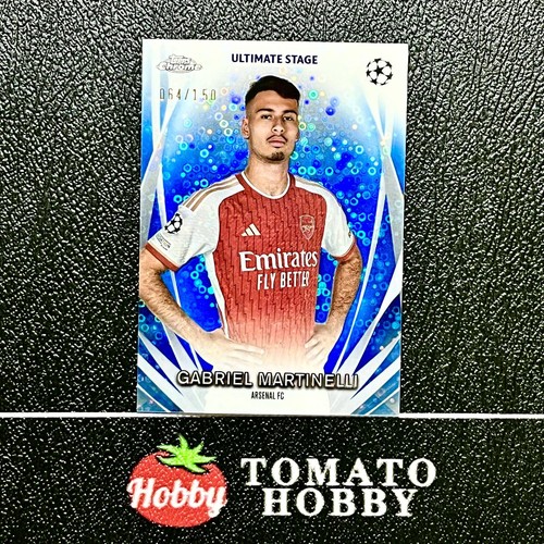 Gabriel Martinelli 2023 Topps Chrome UEFA Blue Refractor /150