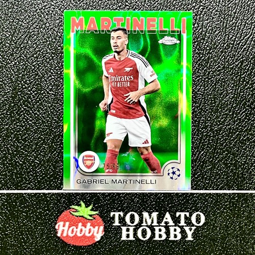 Gabriel Martinelli 2024 Topps Chrome UEFA Green Lava Refractor /99