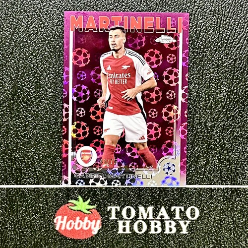 Gabriel Martinelli 2024 Topps Chrome UEFA Magenta Logofractor /75