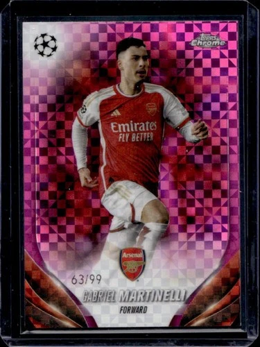 Gabriel Martinelli 2023 Topps Chrome UEFA Magenta X Fractor /99