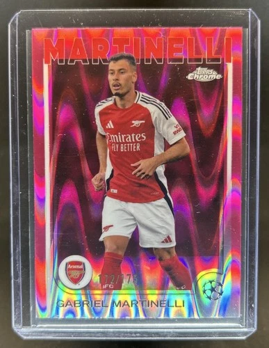 Gabriel Martinelli 2024 Topps Chrome UEFA Pink Lava Refractor /250