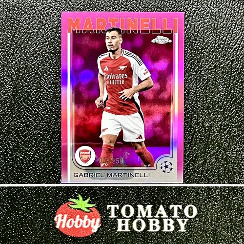 Gabriel Martinelli 2024 Topps Chrome UEFA Pink Refractor /250