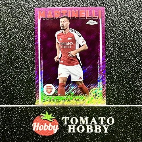 Gabriel Martinelli 2024 Topps Chrome UEFA Purple Shimmer Refractor