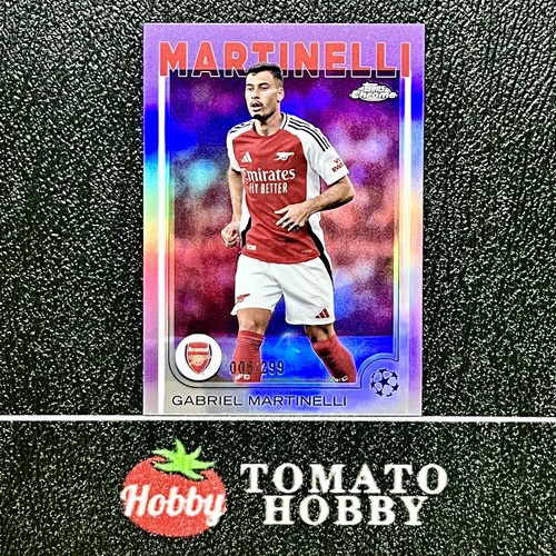Gabriel Martinelli 2024 Topps Chrome UEFA Violet Refractor /299