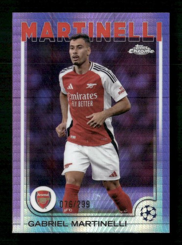 Gabriel Martinelli 2024 Topps Chrome Violet Prism Refractor /299