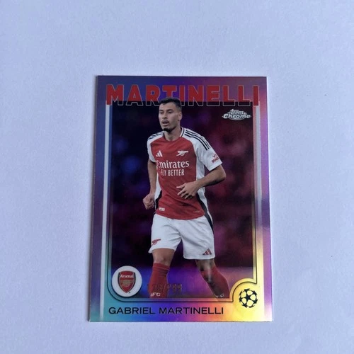 Gabriel Martinelli 2024 Topps Chrome Violet Refractor /299