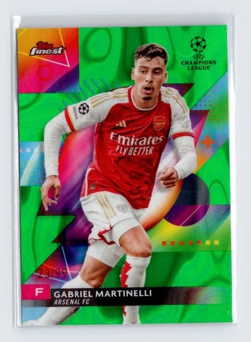 Gabriel Martinelli 2023 Topps Finest Green Lava /99