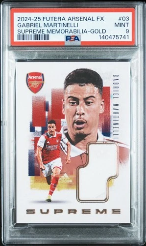 Gabriel Martinelli 2024 Panini Futera Arsenal FX Oro /11