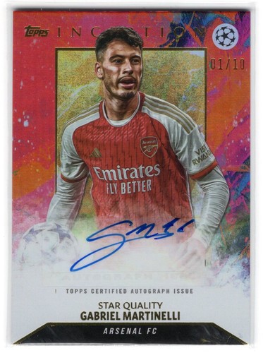 Gabriel Martinelli 2023 Topps Inception UEFA Red /10