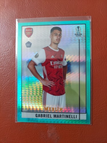 Gabriel Martinelli 2020 Topps Merlin Chrome Aqua Prism Refractor