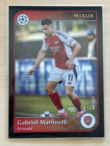 Gabriel Martinelli 2024 Topps Merlin Chrome Black Refractor /10