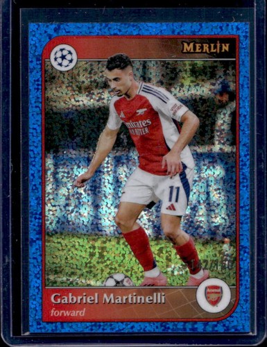Gabriel Martinelli 2024 Topps Merlin Chrome Blue Speckle Refractor /150