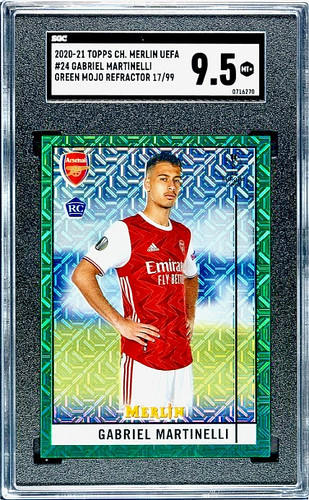 Gabriel Martinelli 2020 Topps Merlin Chrome Green Mojo /99