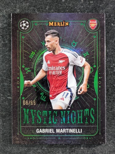 Gabriel Martinelli 2024 Topps Merlin Chrome Green Refractor /99