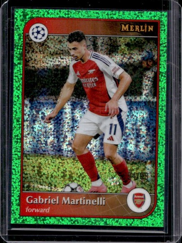 Gabriel Martinelli 2024 Topps Merlin Chrome Green Speckle Refractor /99