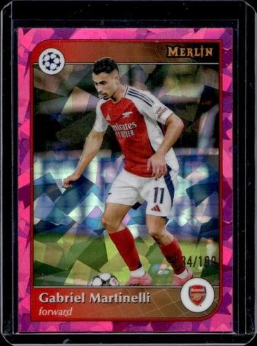 Gabriel Martinelli 2024 Topps Merlin Chrome Pink Atomic Refractor /199